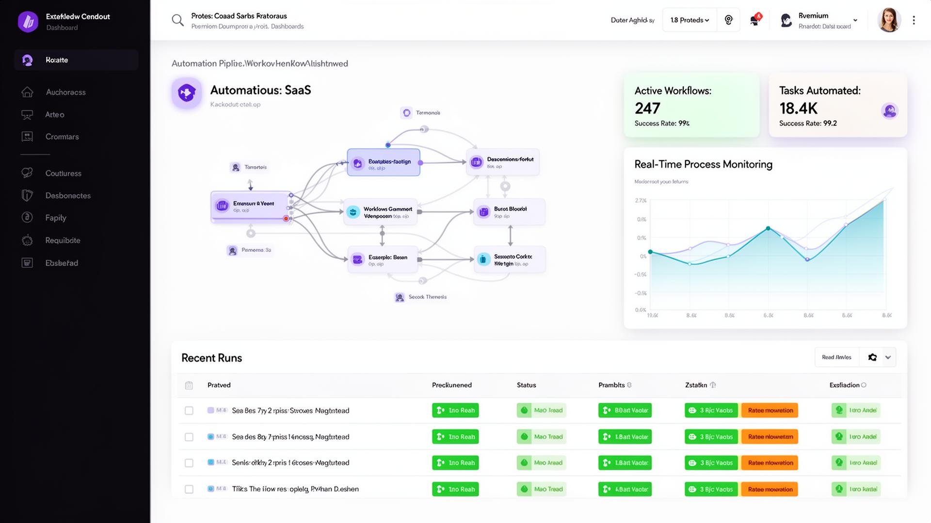 Aurora — Workflow Automation Platform — product UI mockup