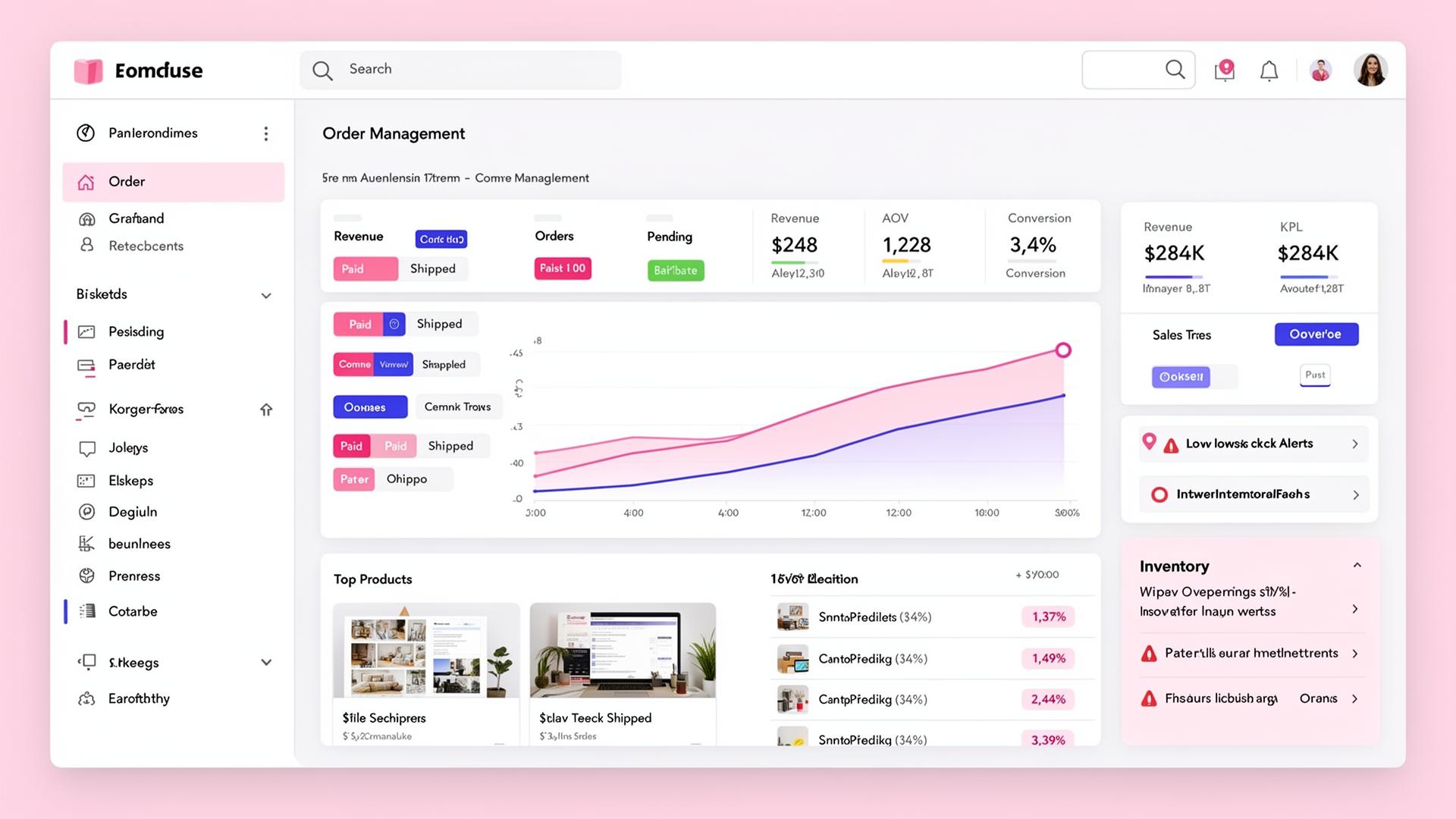 Marketplace OS — Commerce Operations Suite — product UI mockup