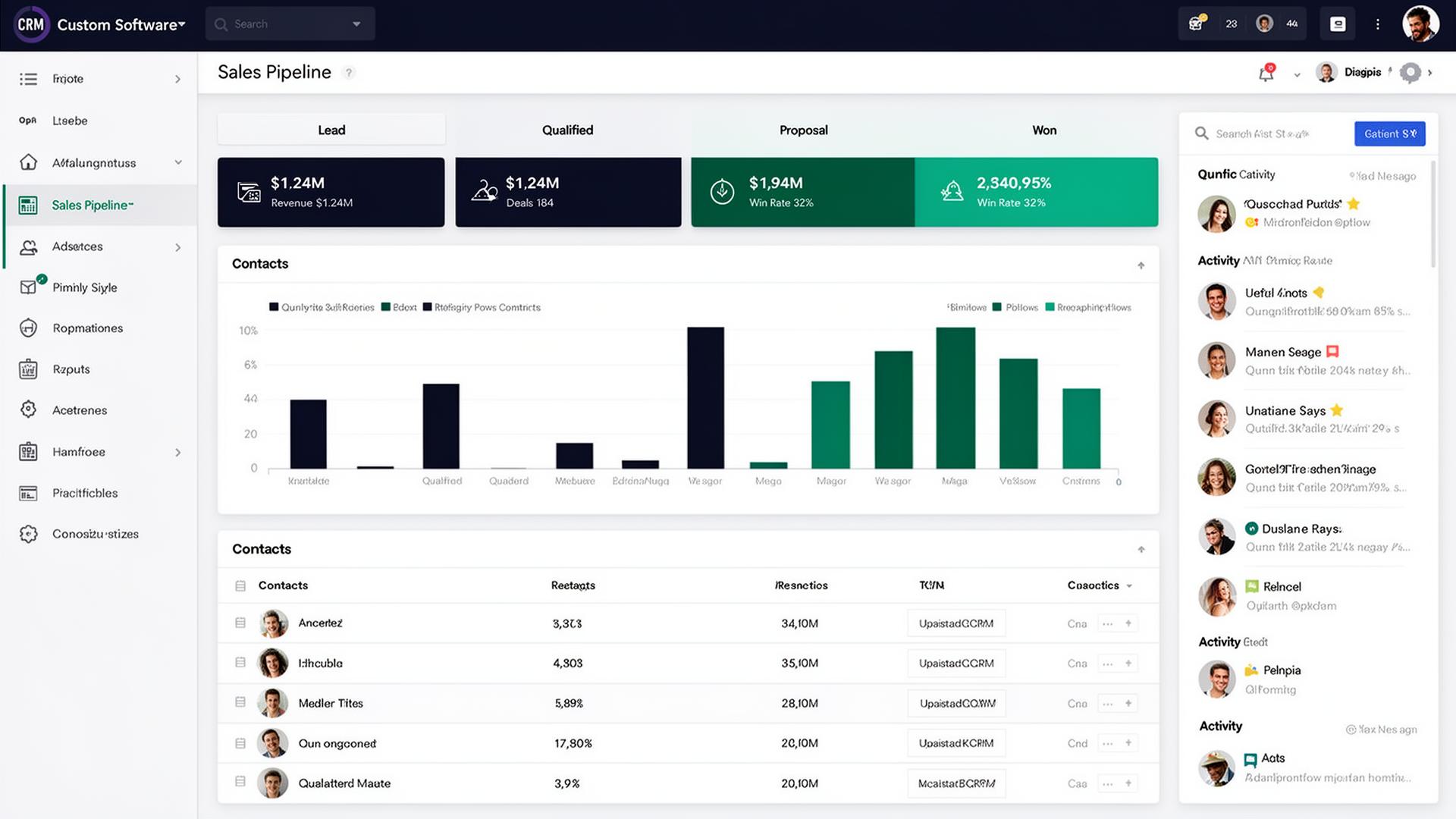 Helix CRM — Sales Operations Platform — product UI mockup