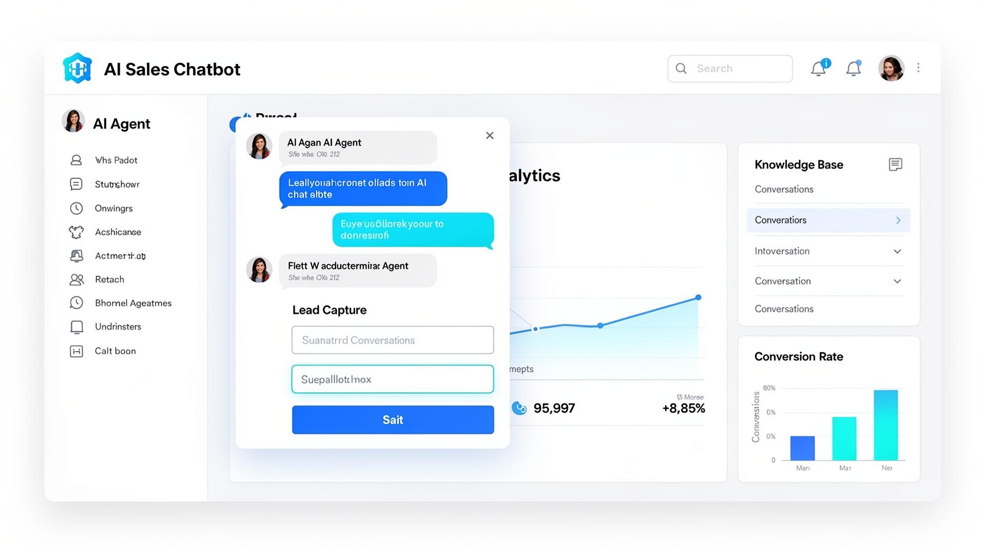 Pulse — AI Sales Chatbot — product UI mockup