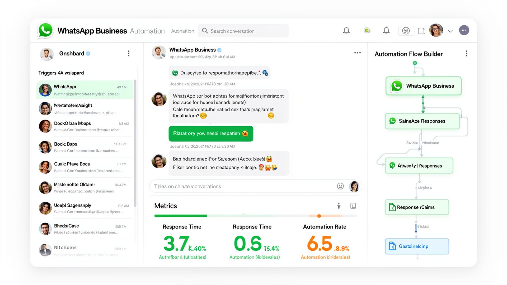 Reach — WhatsApp Business Chatbot — product UI mockup